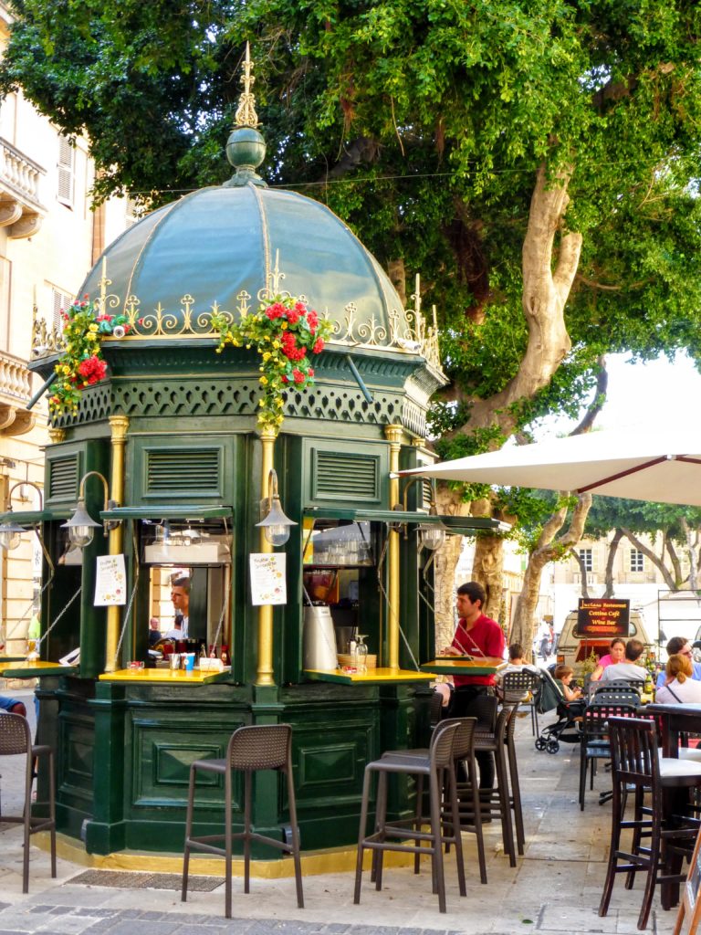 Decorated coffee stall, Valletta, Malta