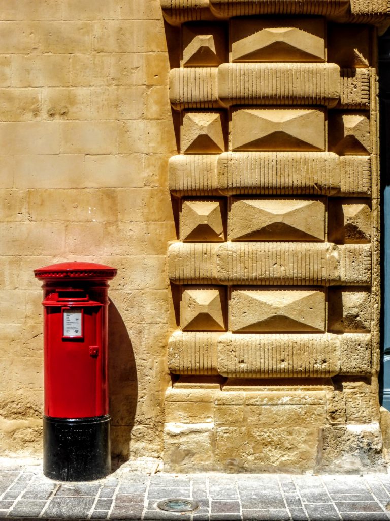 Red pillar box, Valletta, Malta