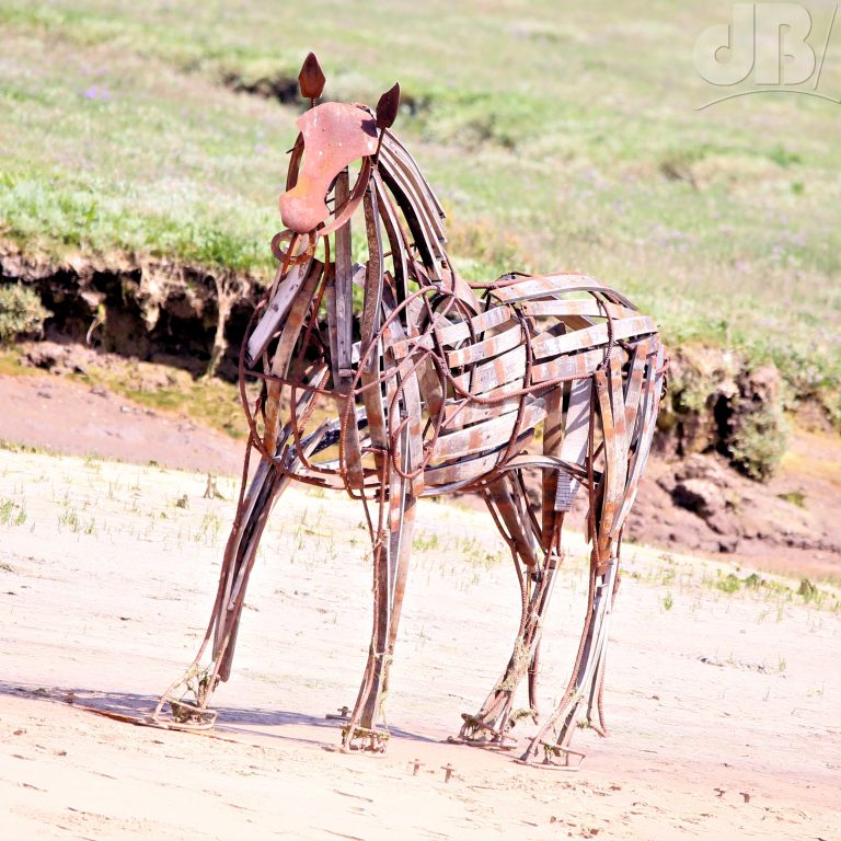 The Lifeboat Horse by artist Rachael Long at Wells-next-the-Sea